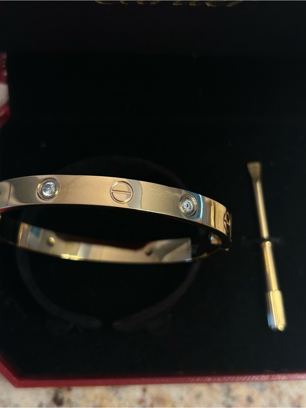 Euc gold plated love bracelet - Picture 2 of 6